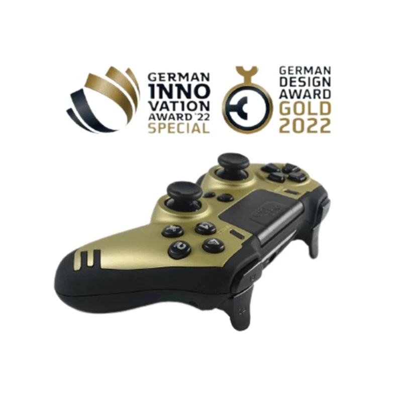 Spēļu kontrolieris Lexip Metaltech Wireless kontrolieris Gold — PC, PS4, RF bezvadu, Micro-USB, iebūvēts LiPo akumulators