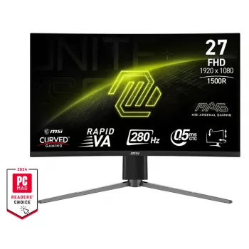 MSI MAG 276CPXF datora monitors 68,6 cm (27 colli) 1920 x 1080 pikseļi Full HD LCD Melns