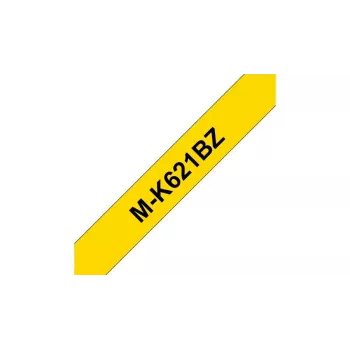 Brother M-K621BZ etiķešu lente melna uz dzeltena