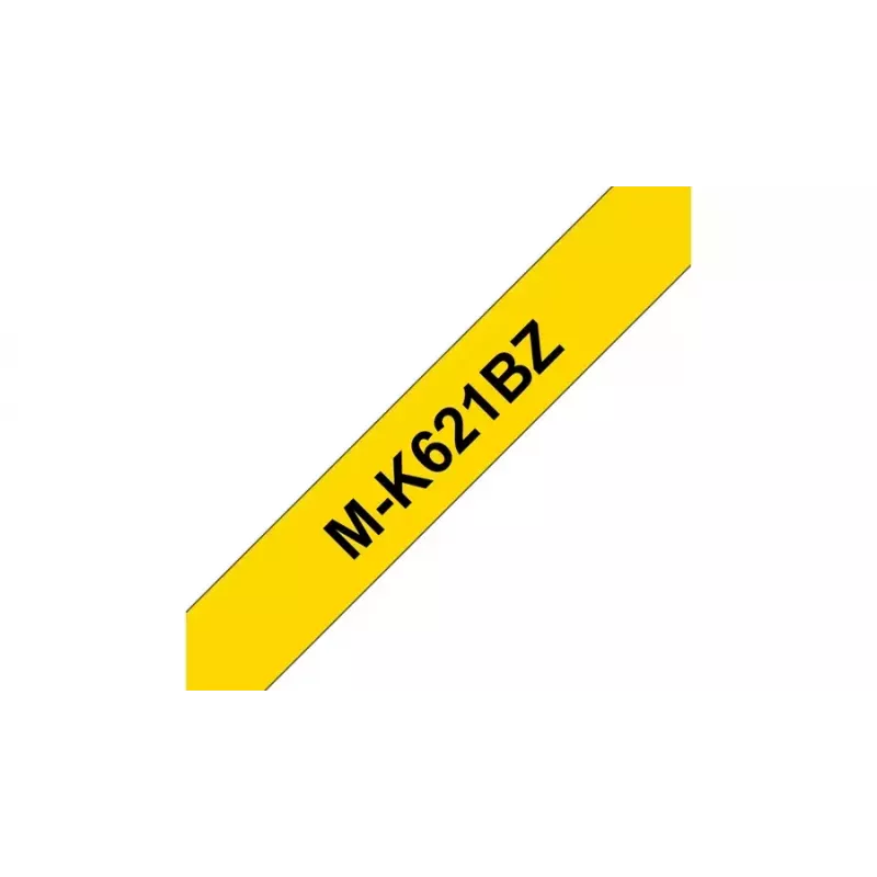 Brother M-K621BZ etiķešu lente melna uz dzeltena