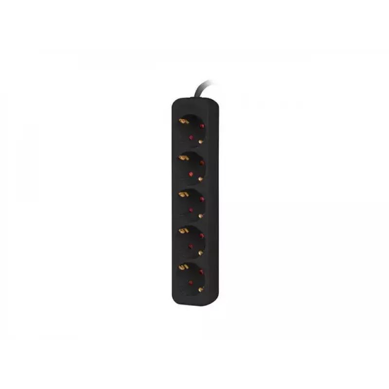 Pagarinātājs Lanberg PS0-05F-0150-BK 1,5m 5 maiņstrāvas rozetes Iekštelpām Melns
