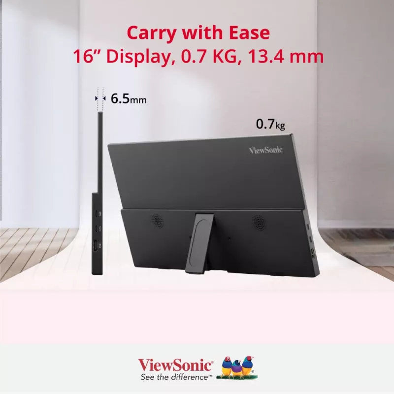 Viewsonic VA1650 datora monitors 40,6 cm (16 collu) 1920 x 1080 pikseļi Full HD LED Melns
