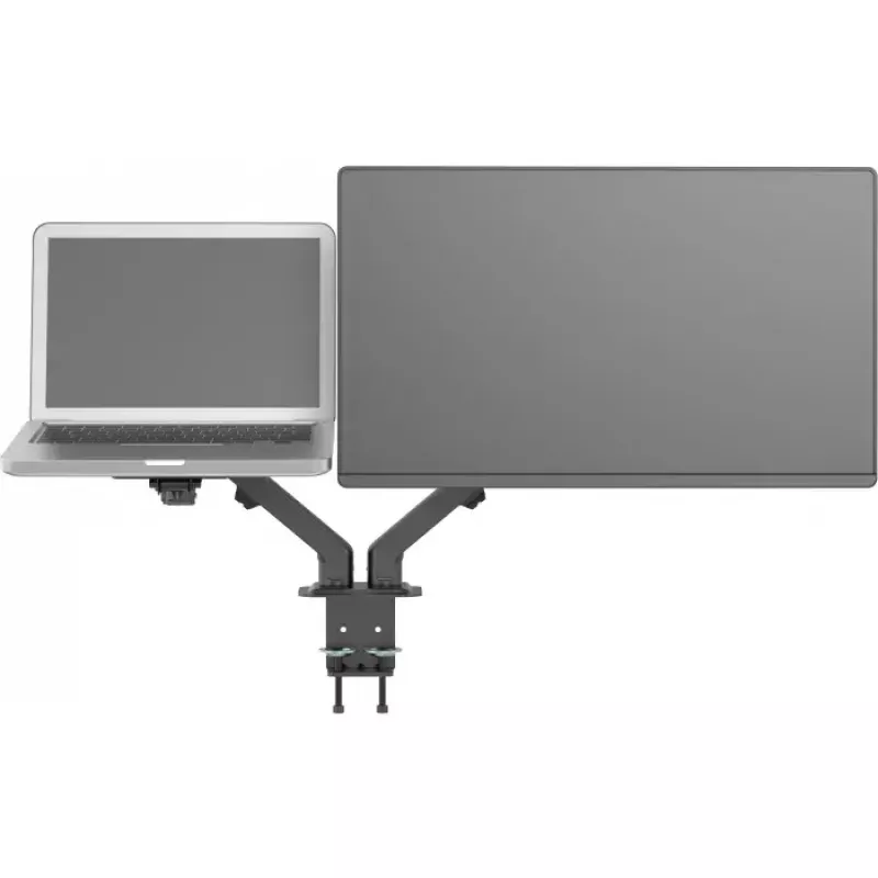 Monitora stiprinājums Vision VFM-DAD/4 27 collu galdam melns, caurlaides tipa