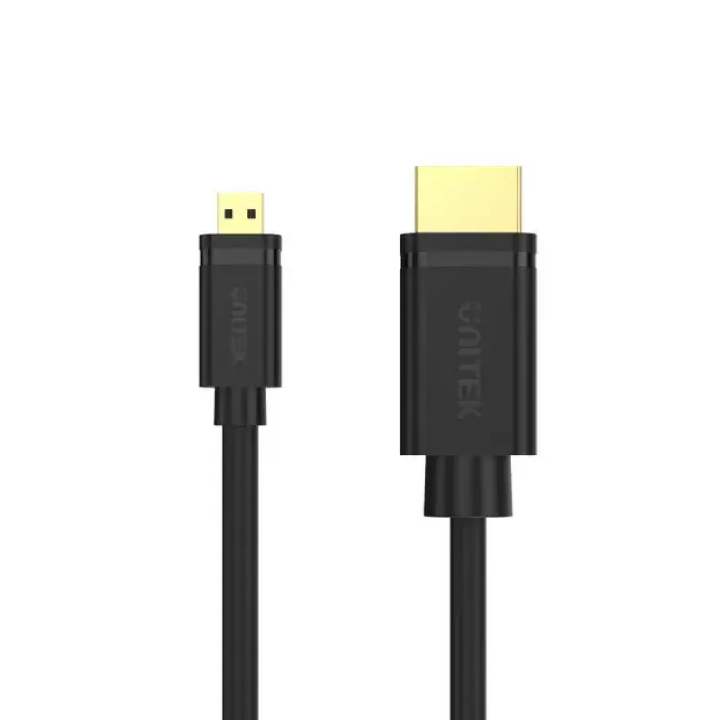 HDMI kabelis UNITEK Y-C182 2m HDMI Type D Micro HDMI Type A Standarta Melns