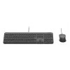 Vadu pilna izmēra tastatūra ar peli Logitech 920-013349 — USB, QWERTY US International, grafīts, 1,8 m kabelis