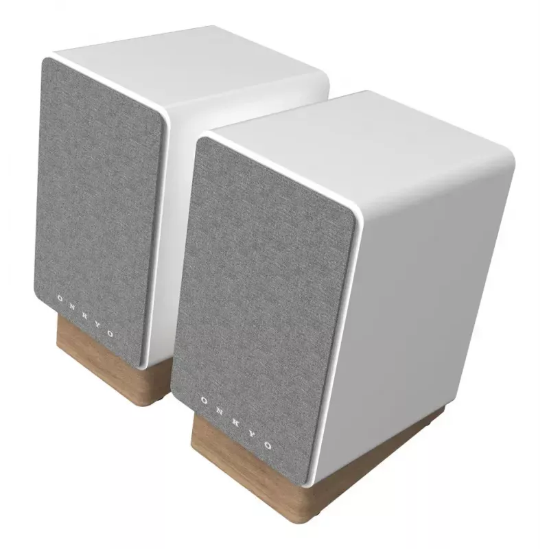 Onkyo 2-way Speaker GX-30ARC — 2.0 channels, Wired & Wireless, 50 W RMS, 55–20000 Hz, pelēka/balta