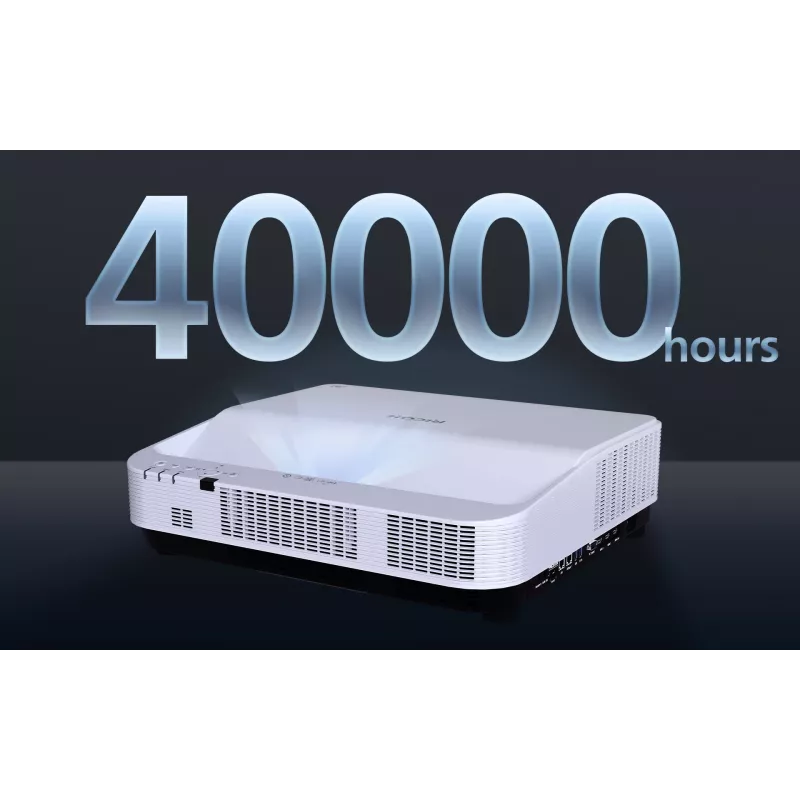 Ricoh PJ UHL3660 Ultra īsā fokusa projektors 6500 ANSI lūmenu DLP UHD 4K (3840x2160) Balts