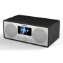 Pārnēsājams radio Panasonic RF-D40EG-K — Digitālais uztvērējs, FM 87,5–108 MHz, 6 W RMS, LCD 2,4 collas, Wi‑Fi/Wi‑Fi 4, Ārējā antena, Melns