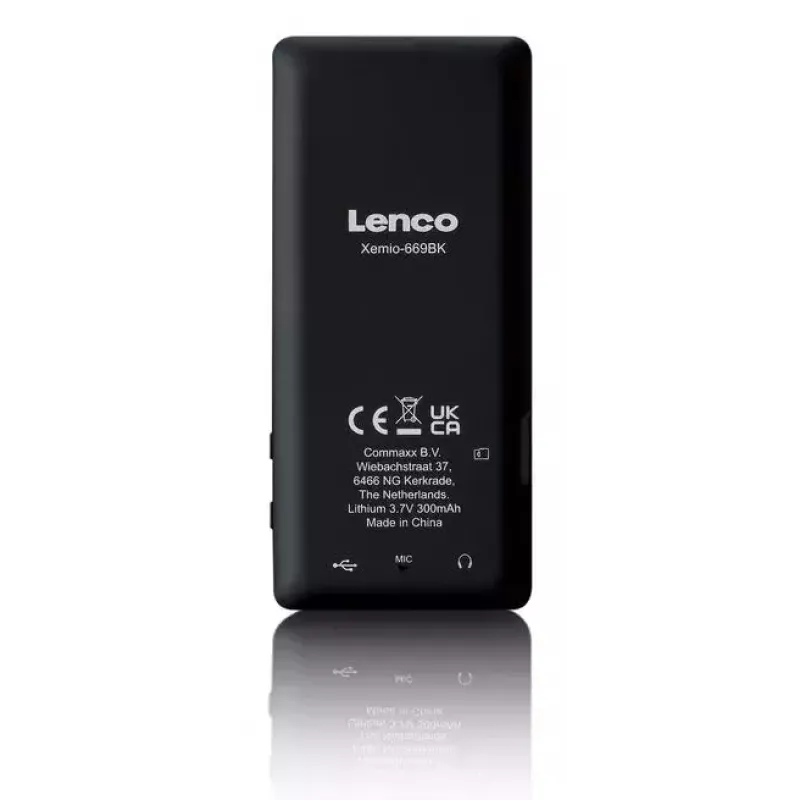 MP3 atskaņotājs Lenco Xemio-669BK 8 GB melns LCD 18 h atskaņošana