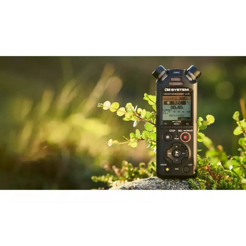 Diktofons OLYMPUS LS-P5 komplekts — 24 bitu audio ieraksts, 8 GB iekšējā atmiņa
