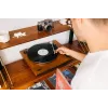 Siksnas piedziņas audio atskaņotājs Lenco LS-55WA, koka krāsā, pusautomātisks, USB un Bluetooth