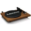 Atskaņotājs Lenco LS-480WD ar iebūvētu pastiprinātāju, Bluetooth, siksnas piedziņu, 33/45 RPM, 2×30W RMS, koka skaļruņi