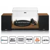 Atskaņotājs Lenco LS-480WD ar iebūvētu pastiprinātāju, Bluetooth, siksnas piedziņu, 33/45 RPM, 2×30W RMS, koka skaļruņi