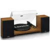Atskaņotājs Lenco LS-480WD ar iebūvētu pastiprinātāju, Bluetooth, siksnas piedziņu, 33/45 RPM, 2×30W RMS, koka skaļruņi