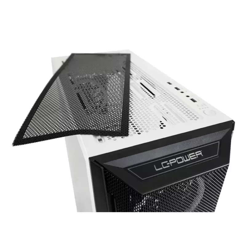 PC korpuss LC-Power Holo-1_X Midi Tower balts