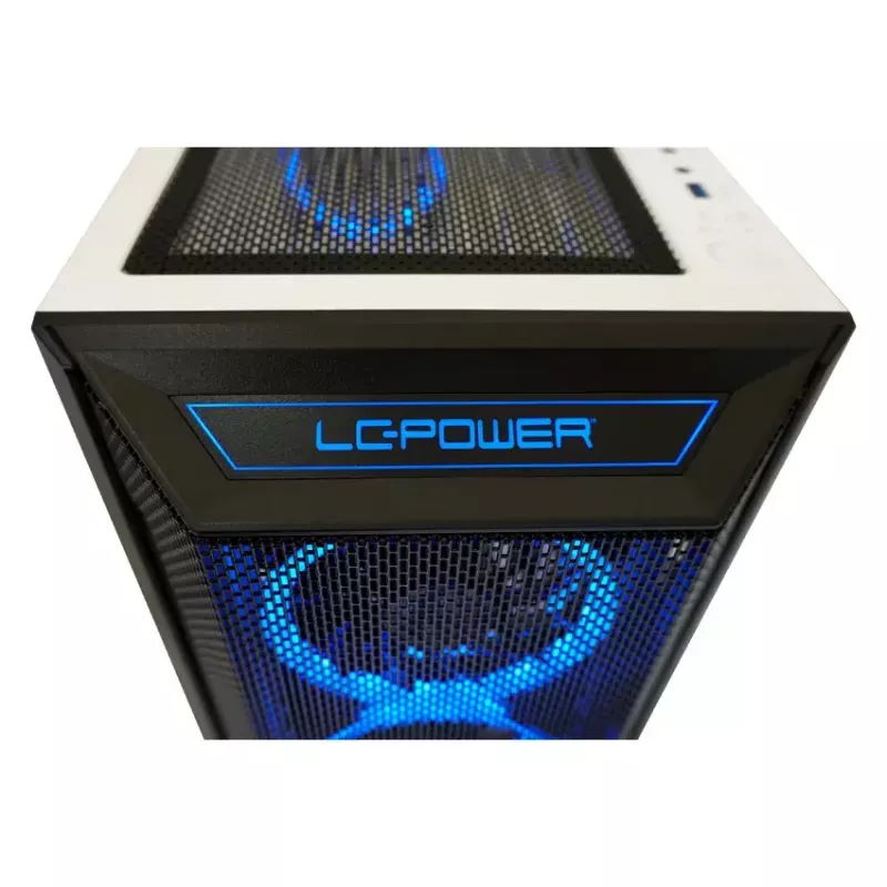 PC korpuss LC-Power Holo-1_X Midi Tower balts