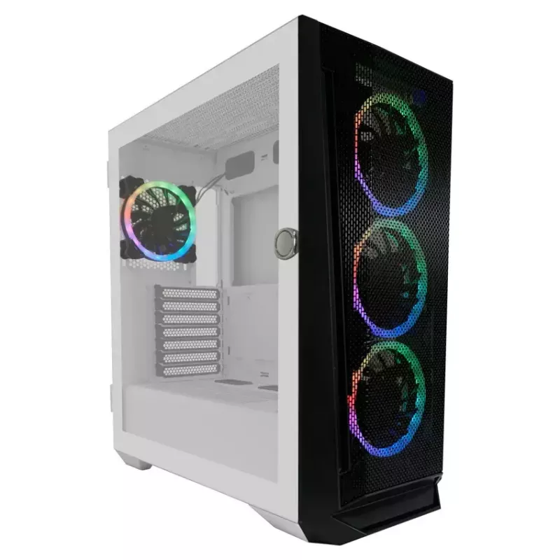 PC korpuss LC-Power Holo-1_X Midi Tower balts
