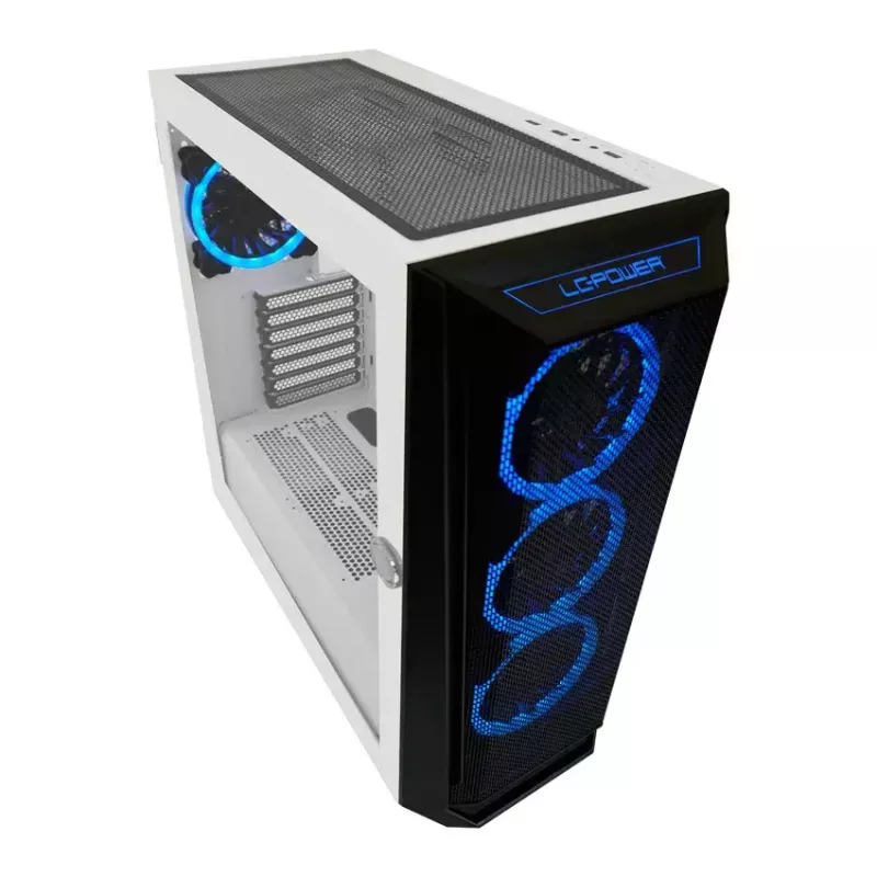 PC korpuss LC-Power Holo-1_X Midi Tower balts