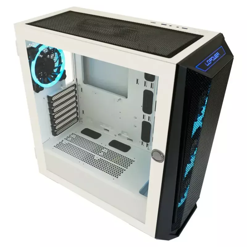 PC korpuss LC-Power Holo-1_X Midi Tower balts
