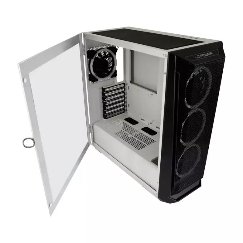 PC korpuss LC-Power Holo-1_X Midi Tower balts