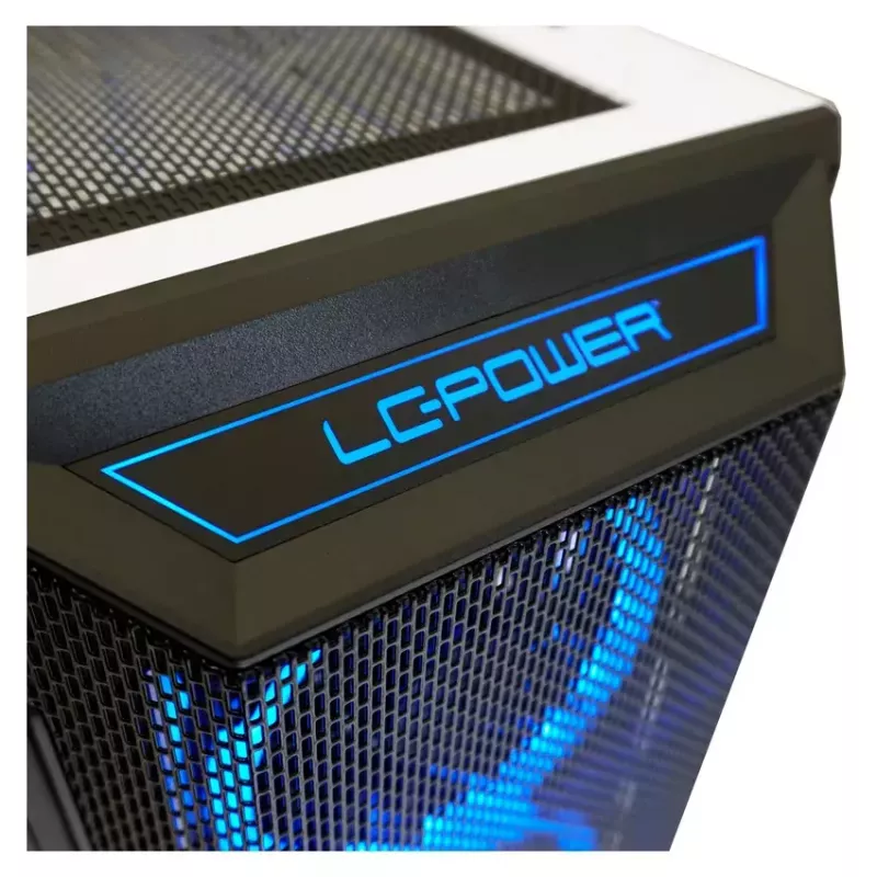 PC korpuss LC-Power Holo-1_X Midi Tower balts