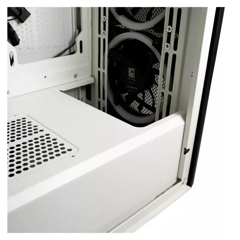 PC korpuss LC-Power Holo-1_X Midi Tower balts
