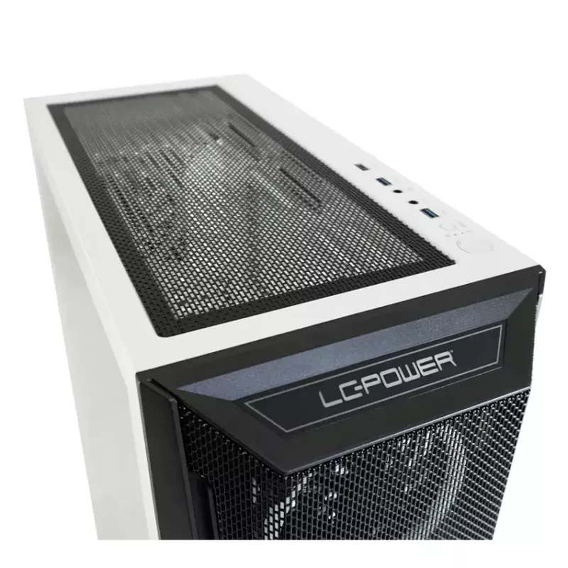 PC korpuss LC-Power Holo-1_X Midi Tower balts