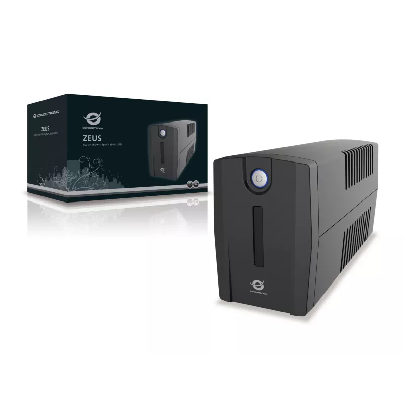 Conceptronic ZEUS 650VA 360W UPS, schuko kontaktligzda, Line-Interactive, 0,65 kVA, 360 W, 220 V, 240 V, 220 V