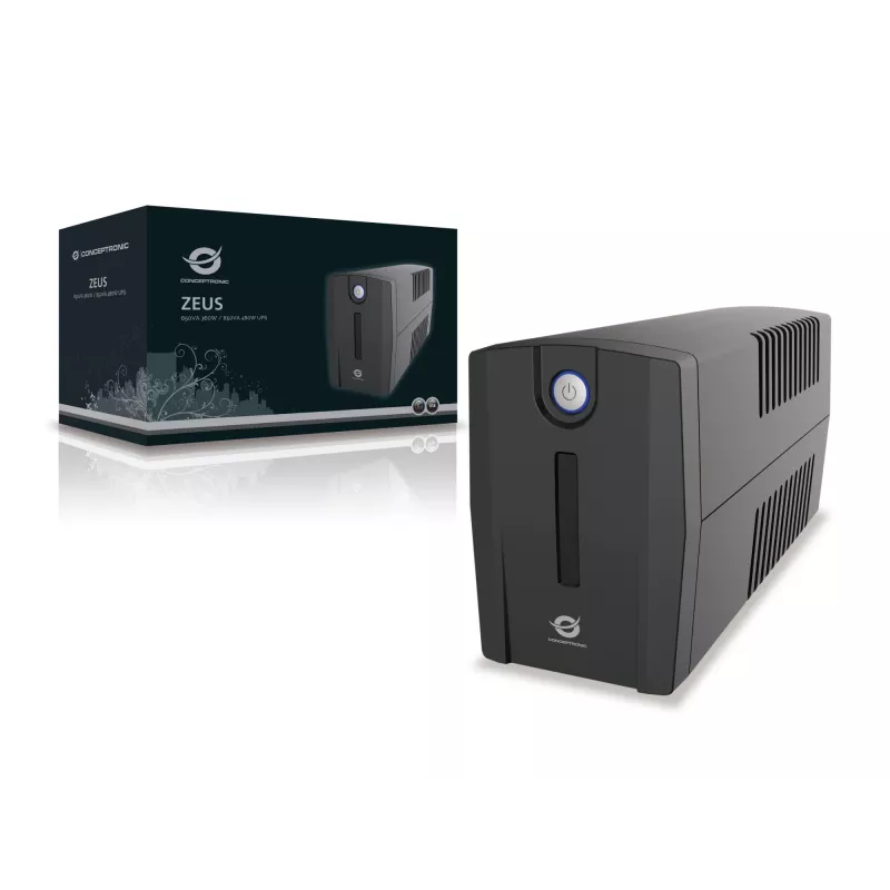 Conceptronic ZEUS 850VA 480W UPS, schuko kontaktligzda, Line-Interactive, 0,85 kVA, 480 W, 220 V, 240 V, 220 V