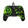 Gamepad PDP REMATCH Wired Controller 1-Up Glow in the Dark priekš Nintendo Switch, USB, 3m kabelis, D-pad, Home poga, melns/zaļš