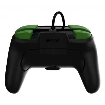 Gamepad PDP REMATCH Wired Controller 1-Up Glow in the Dark priekš Nintendo Switch, USB, 3m kabelis, D-pad, Home poga, melns/zaļš