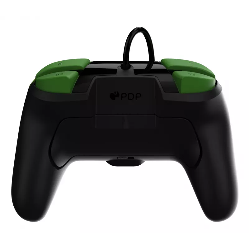 Gamepad PDP REMATCH Wired Controller 1-Up Glow in the Dark priekš Nintendo Switch, USB, 3m kabelis, D-pad, Home poga, melns/zaļš