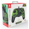 Gamepad PDP REMATCH Wired Controller 1-Up Glow in the Dark priekš Nintendo Switch, USB, 3m kabelis, D-pad, Home poga, melns/zaļš