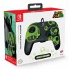 Gamepad PDP REMATCH Wired Controller 1-Up Glow in the Dark priekš Nintendo Switch, USB, 3m kabelis, D-pad, Home poga, melns/zaļš