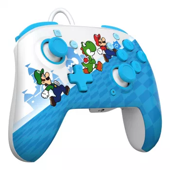 Gamepad PDP Mario Escape REMATCH priekš Nintendo Switch — vadu USB, D-pad, Sākuma poga, Daudzkrāsains