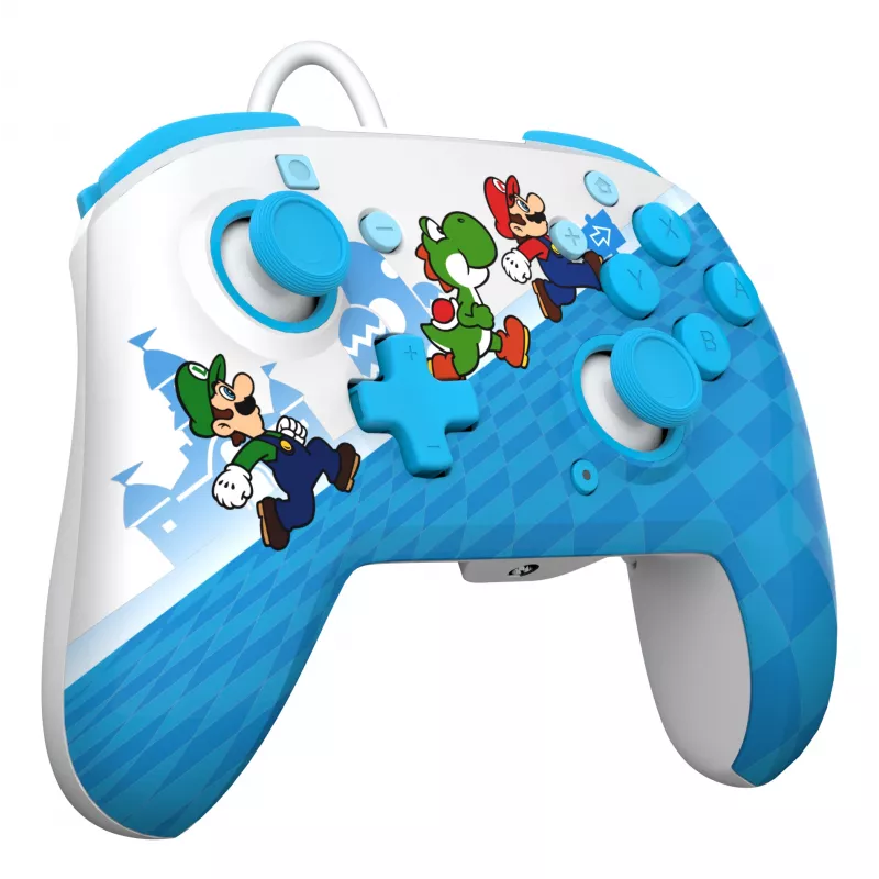 Gamepad PDP Mario Escape REMATCH priekš Nintendo Switch — vadu USB, D-pad, Sākuma poga, Daudzkrāsains