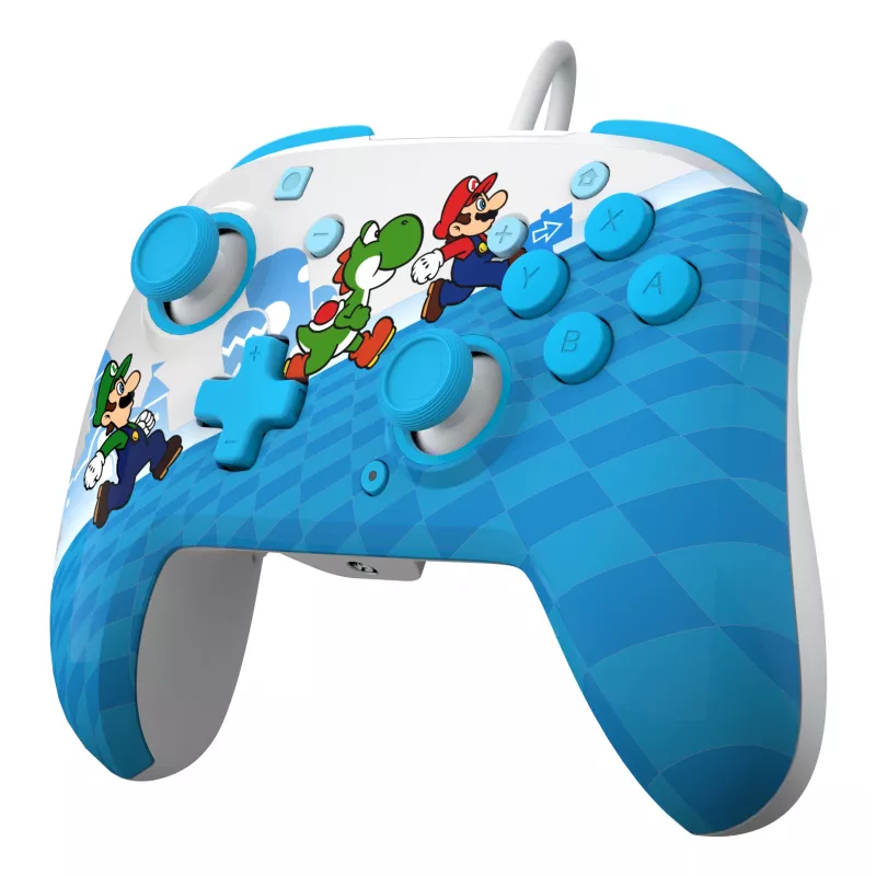 Gamepad PDP Mario Escape REMATCH priekš Nintendo Switch — vadu USB, D-pad, Sākuma poga, Daudzkrāsains