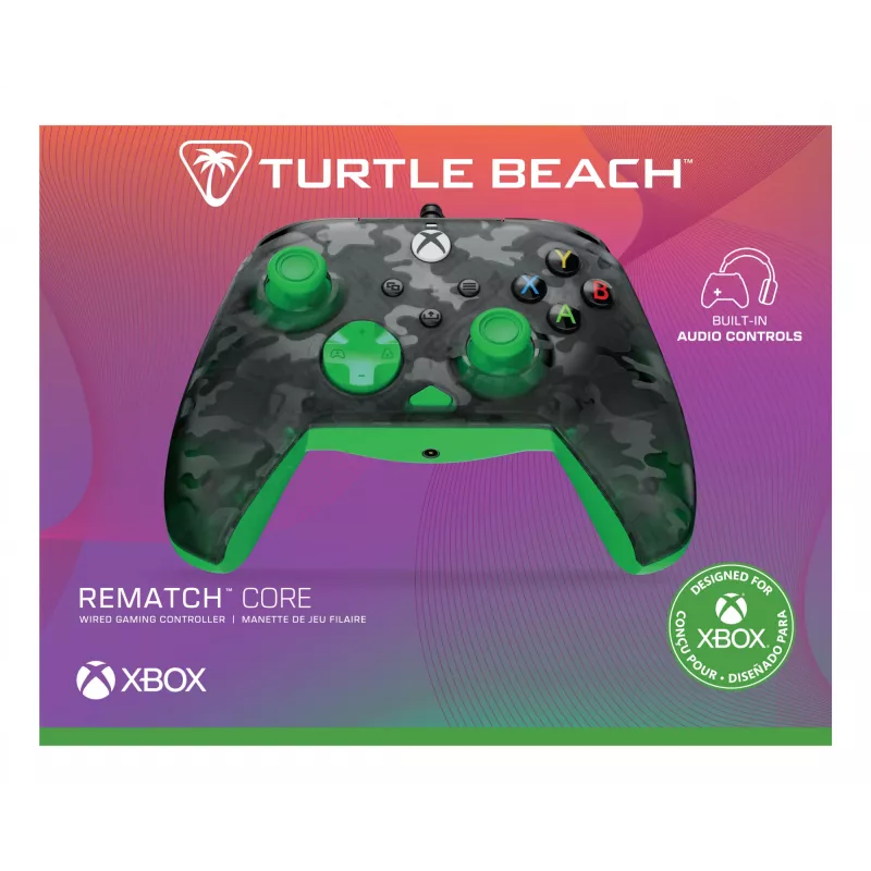 Spēļu kontrolieris Turtle Beach Rematch Core melns zaļš pelēks USB vadu