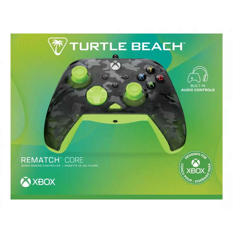 Spēļu kontrolieris Turtle Beach Rematch Core melns pelēks dzeltens USB vadu