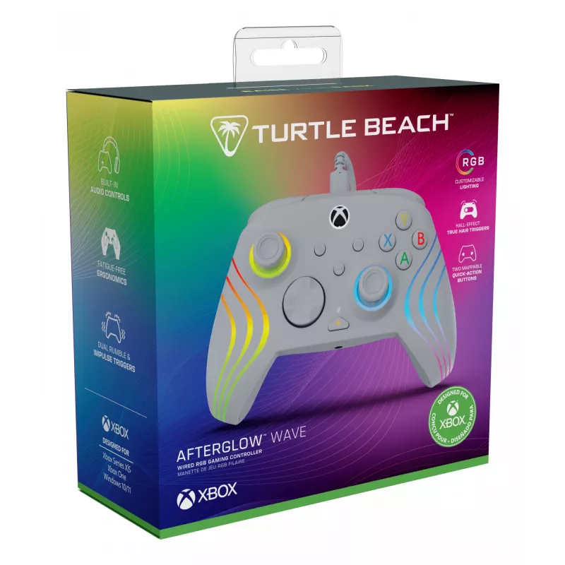 Spēļu kontrolieris Turtle Beach Afterglow Wave pelēks USB PC Xbox Series