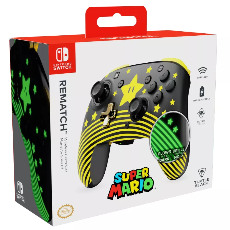 Spēļu kontrolieris Turtle Beach Rematch Melns Zelts Dzeltens Bluetooth Nintendo Switch
