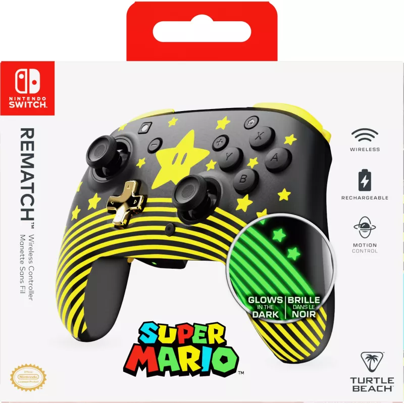 Spēļu kontrolieris Turtle Beach Rematch Melns Zelts Dzeltens Bluetooth Nintendo Switch
