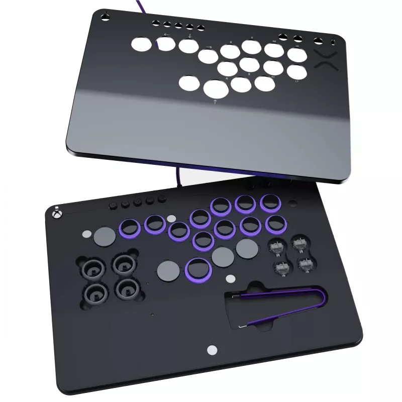 PDP Victrix Pro KO sviras bez cīņas spēļu kontrolieris Pelēks USB Fightstick PC, Xbox Series S, Xbox Series X
