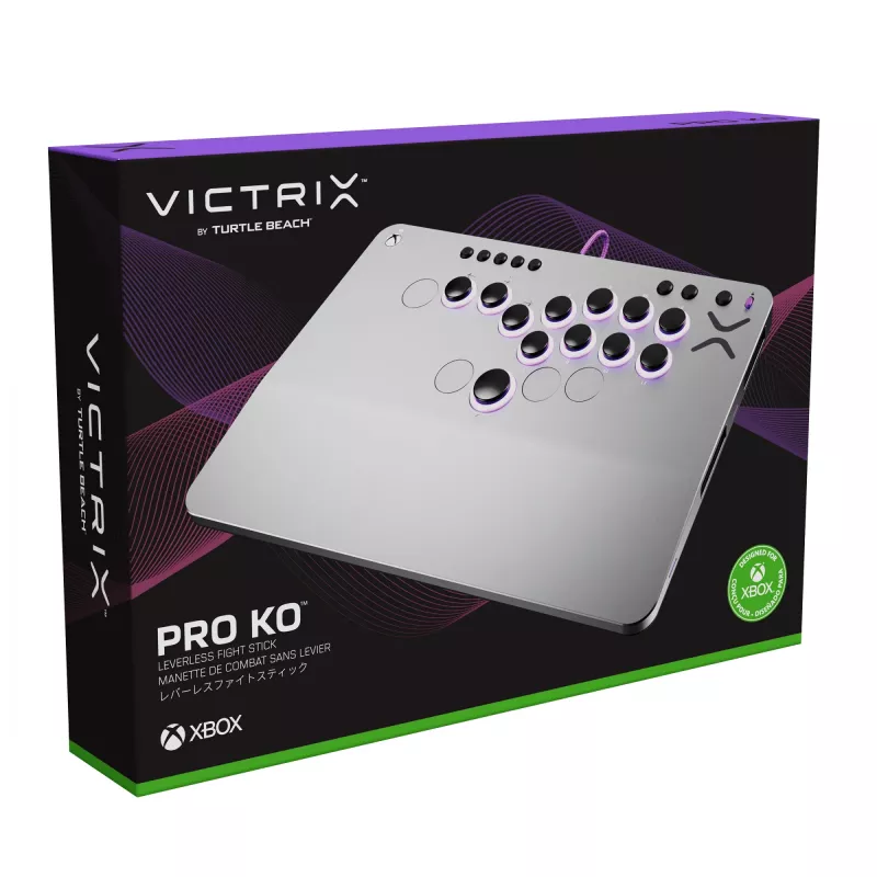 PDP Victrix Pro KO sviras bez cīņas spēļu kontrolieris Pelēks USB Fightstick PC, Xbox Series S, Xbox Series X