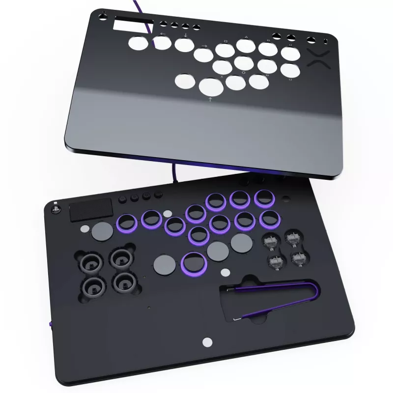 PDP Victrix Pro KO Bezsviras Cīņas Nūja Pelēka USB Cīņas Nūja PC, PlayStation 4, PlayStation 5