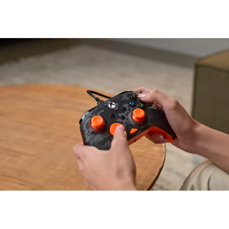 Spēļu kontrolieris Turtle Beach Rematch Core melns pelēks oranžs USB vadu