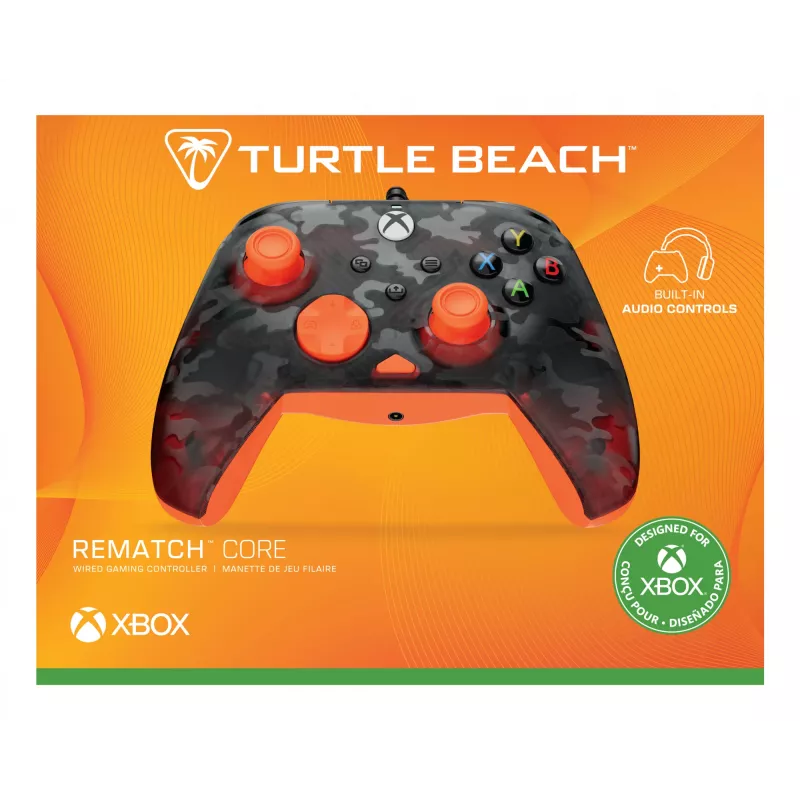 Spēļu kontrolieris Turtle Beach Rematch Core melns pelēks oranžs USB vadu