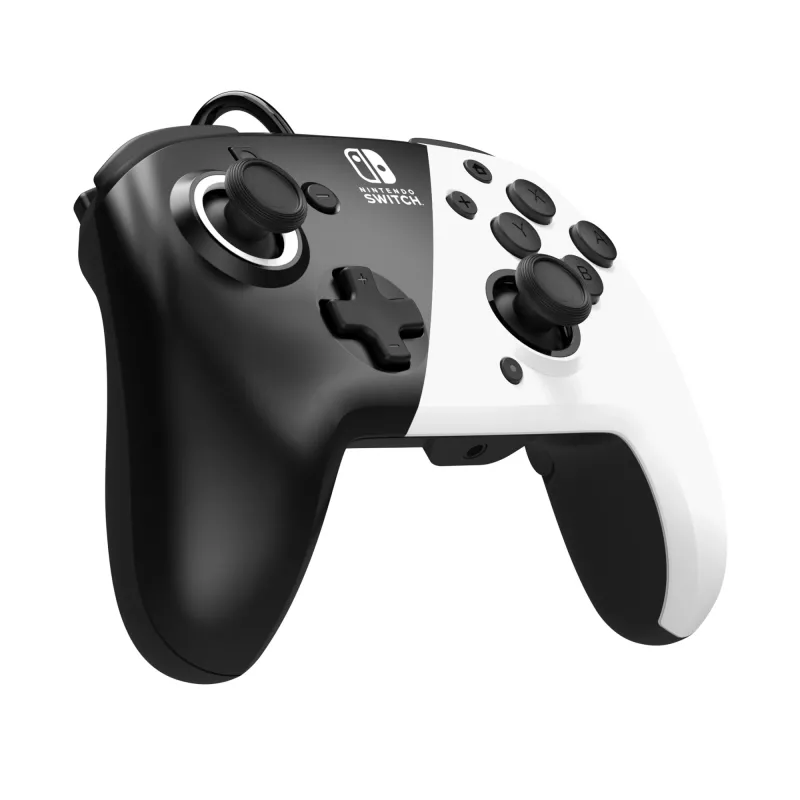 Gamepad PDP Faceoff Deluxe+ Audio Wired Controller Melns & balta