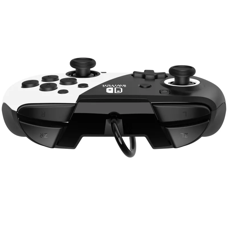 Gamepad PDP Faceoff Deluxe+ Audio Wired Controller Melns & balta
