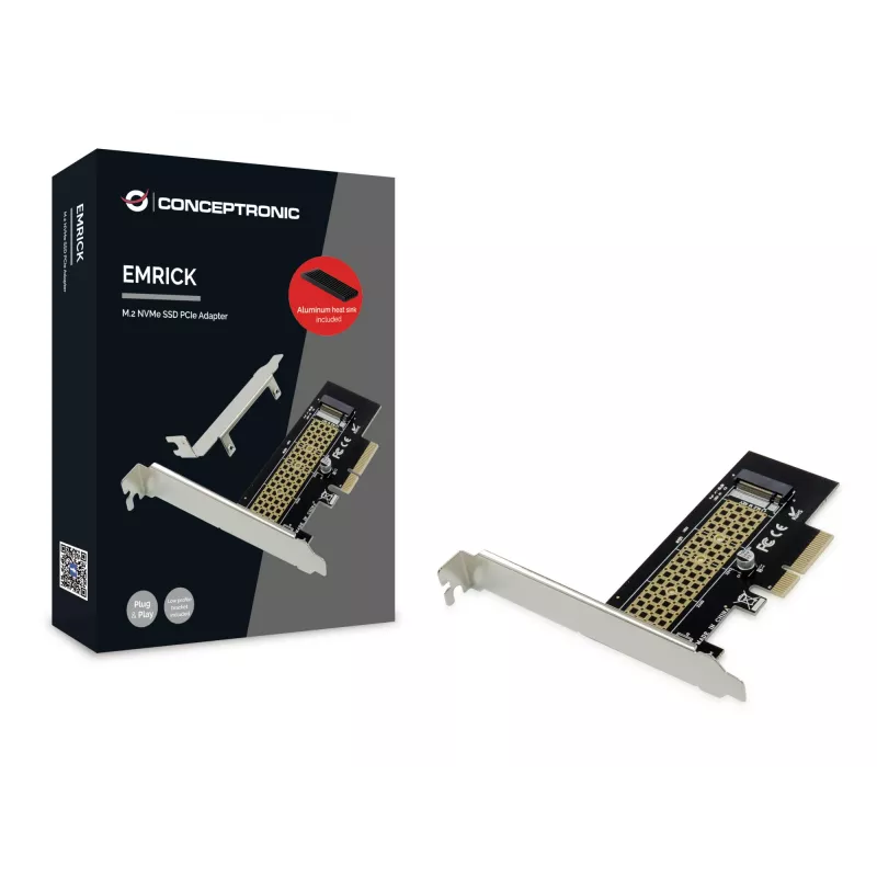 Conceptronic EMRICK M.2 NVMe SSD PCIe adapteris